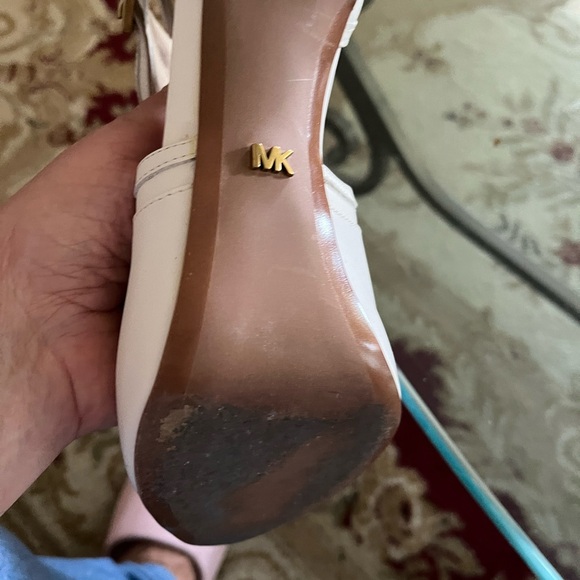 Elegant Cream Peep-Toe Ankle Boots - Picture 3 of 5